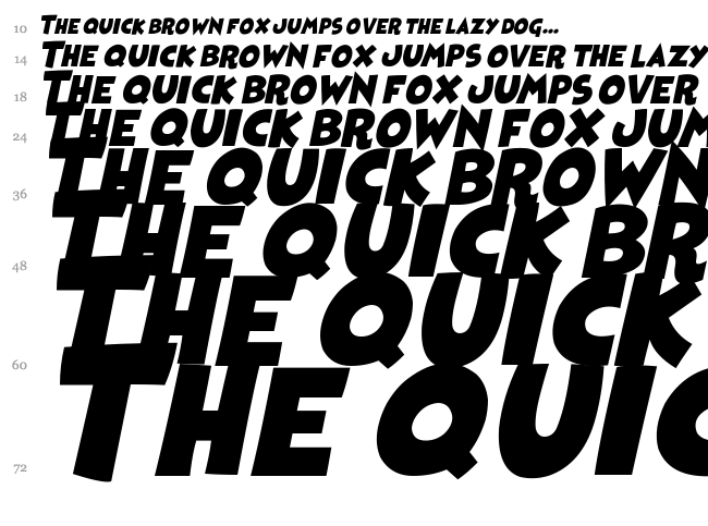 Heroes Legend font waterfall
